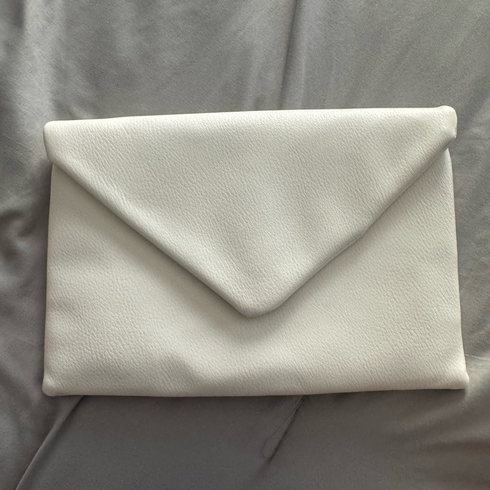 A New Day White Envelope Clutch